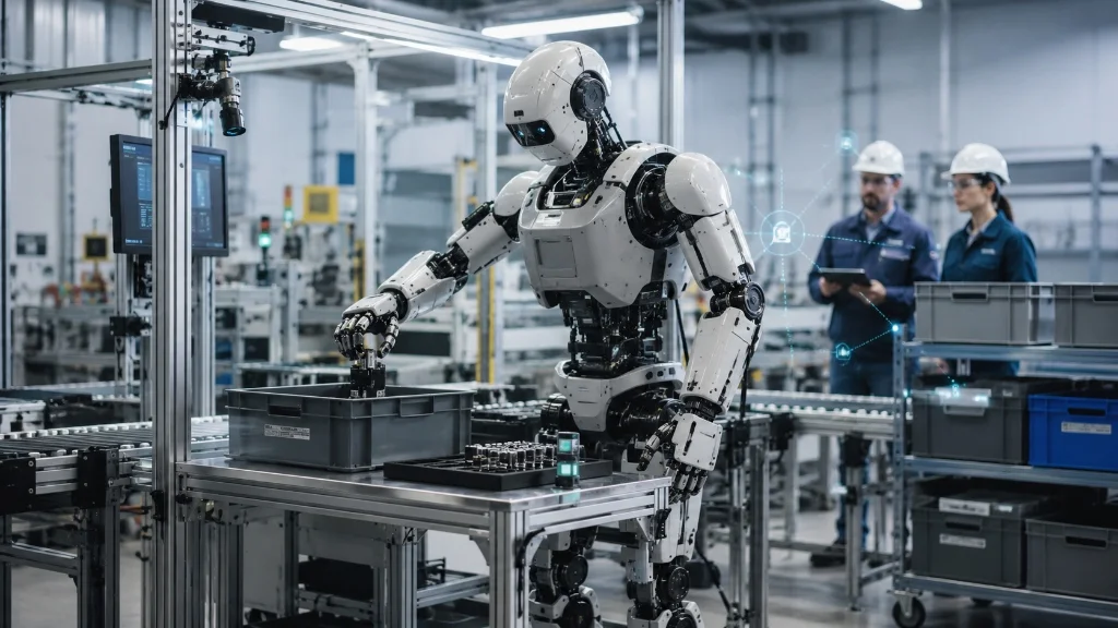 Integración experimental de robótica humanoide en líneas de producción flexibles